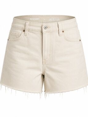 Old Navy Sky-Hi A-Line Raw Hem Denim Shorts | Size 14